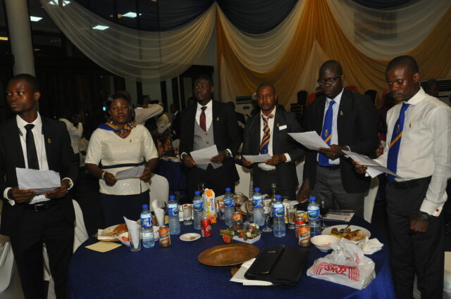 NIQS President delivering opening remark at his business dinner